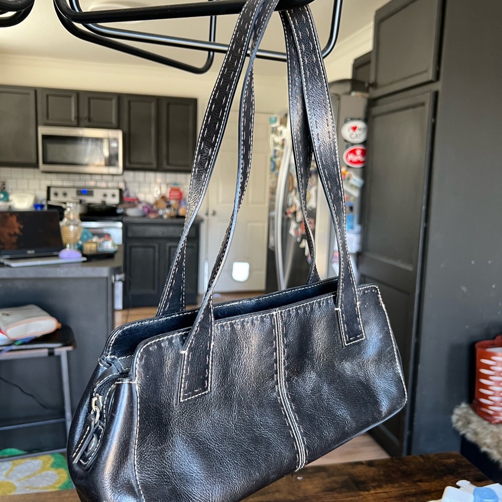 Fossil Black Leather Shoulder Bag